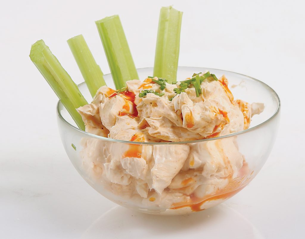 Buffalo Chicken Dip with Celery Sticks and Scallions Food Picture