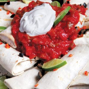Burrito with Garnish Food Picture