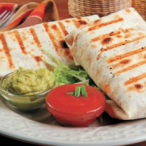 Grilled Burrito with Guacamole & Salsa Food Picture