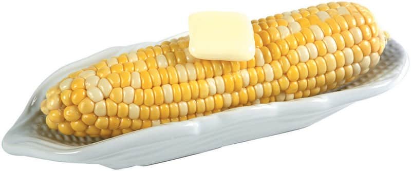 Butter Corn on a Cob in a Dish Food Picture
