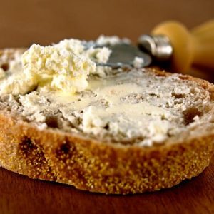 Butter Spread on a Slice of Fresh Bread Food Picture