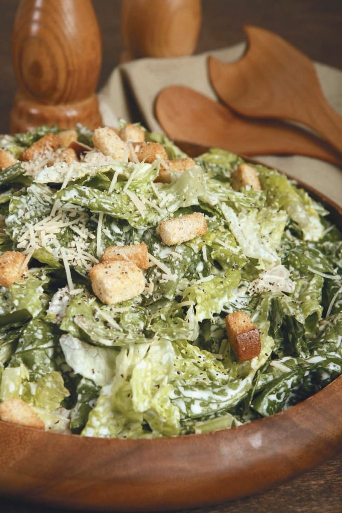 Caesar Salad in Bowl Food Picture