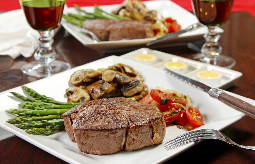 Eye of Round Steak Dinner for Two with Vegetables Food Picture