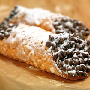 Cannolis Garnished with Chocolate Chips Food Picture