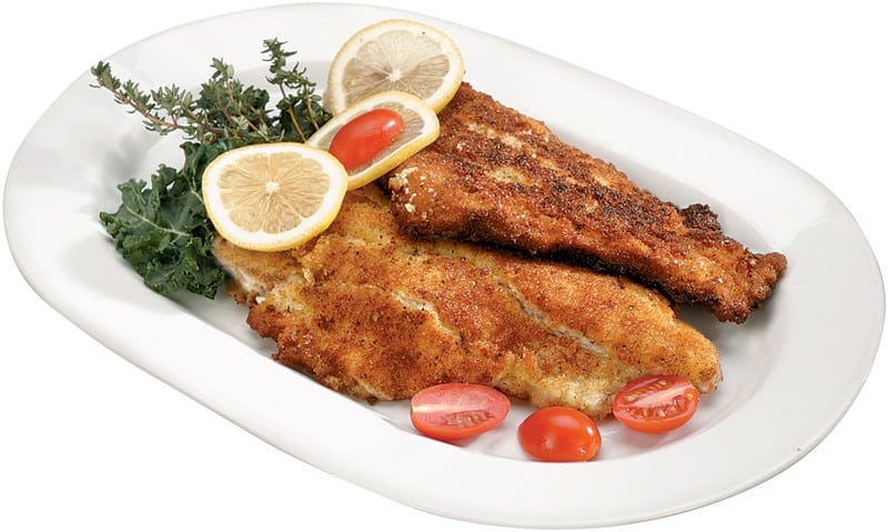 Catfish Fillet With Garnish And Tomatoes Food Picture