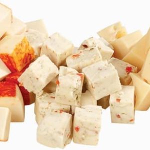 Loose Cheese Assortment on White Background Food Picture