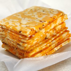 Stack of Sliced Colby Jack Cheese Food Picture