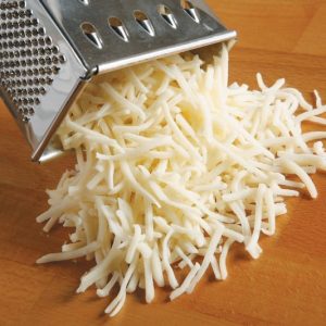 Shredded Mozzarella Cheese on Wooden Surface Food Picture