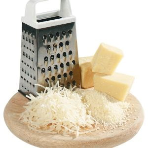 Shredded Parmesan Cheese on Wooden Board Food Picture