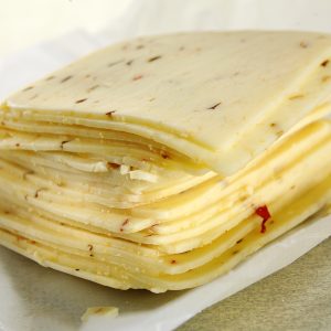 Stack of Sliced Pepper Jack Cheese Food Picture