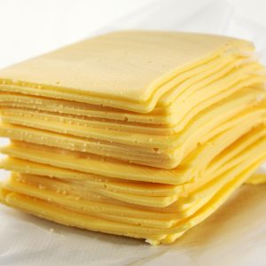 Stack of Sliced Yellow American Cheese Food Picture