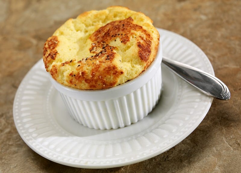 Cheese Souffle on Plate Food Picture