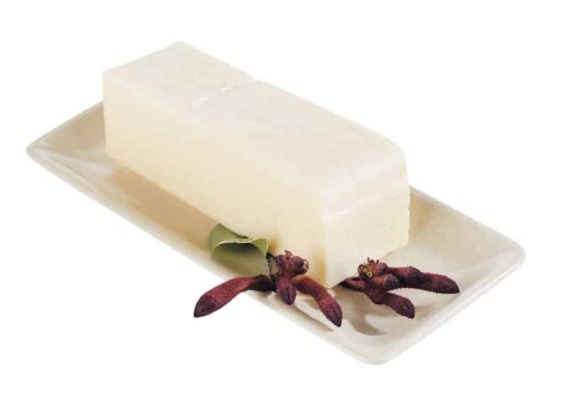 Swiss Cheese with Garnish on White Tray Food Picture