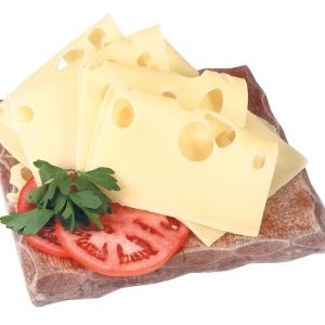 Swiss Cheese with Garnish on Stone Slab Food Picture