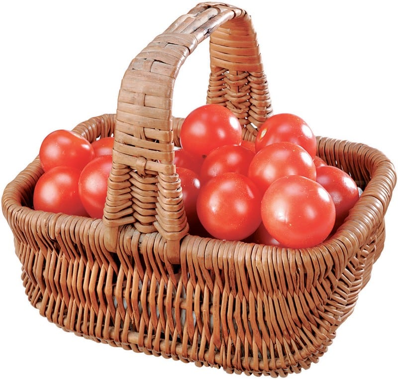 Fresh Cherry Tomatoes in a Basket Food Picture