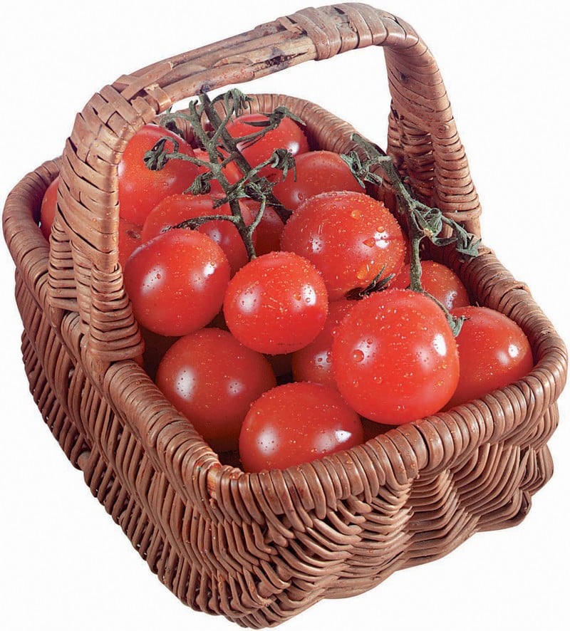 Cherry Tomatoes in Basket Food Picture