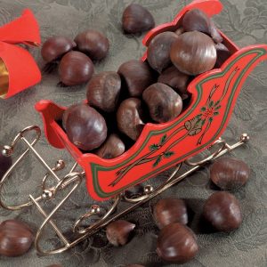 Roasted Chestnuts in a Christmas Sled Food Picture