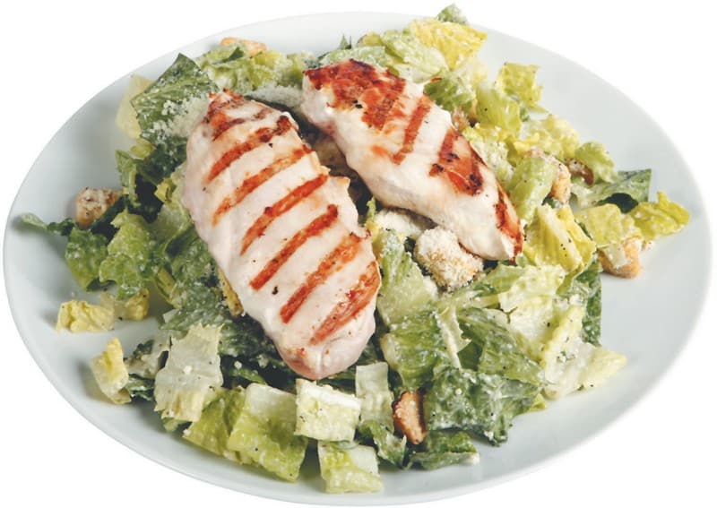 Chicken Caesar Salad on Plate Food Picture
