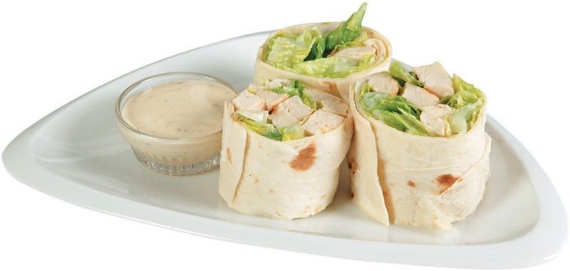 Chicken Caesar Wraps on Plate Food Picture