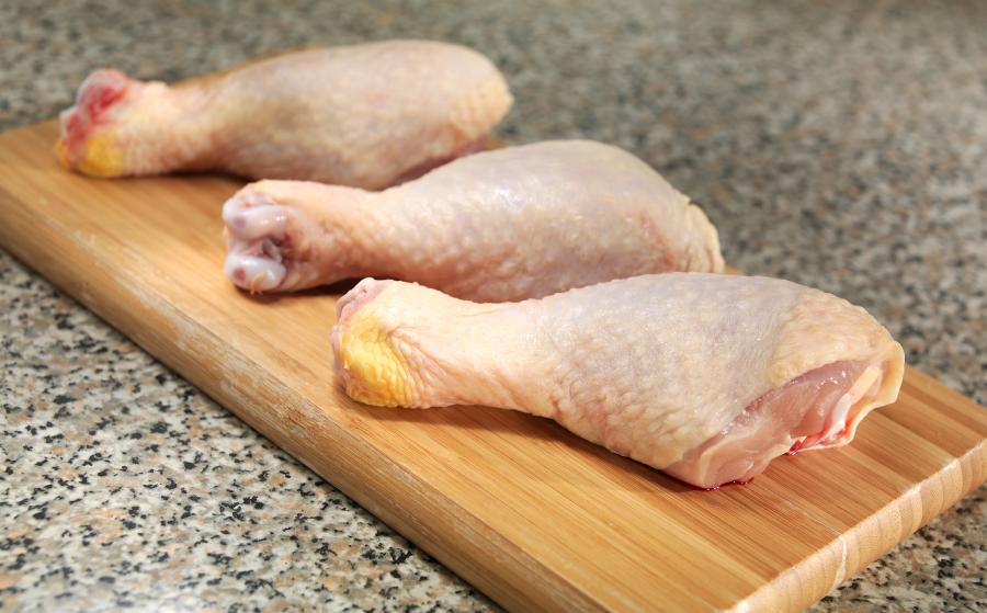 Raw Chicken Drumsticks on Cutting Board Food Picture