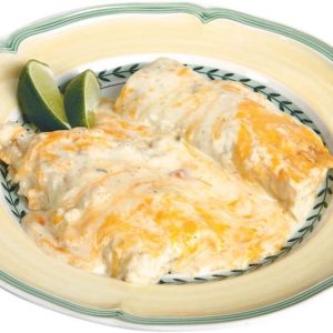 Chicken Enchiladas on a Plate Food Picture