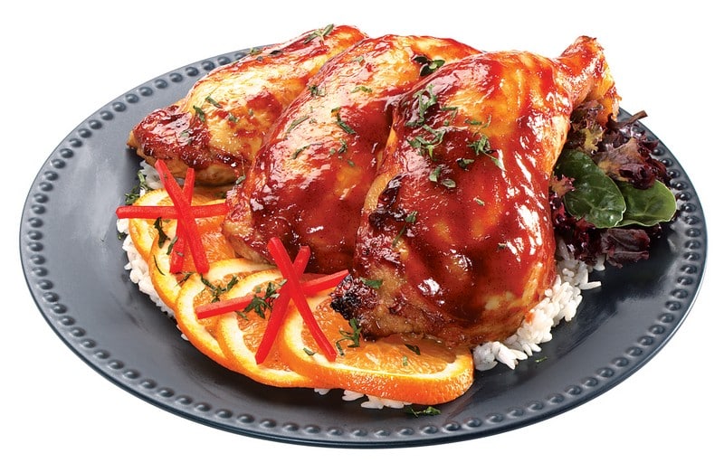 BBQ Chicken Legs with Rice Food Picture