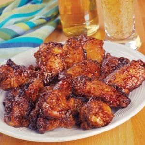BBQ Chicken Wings on Plate Food Picture