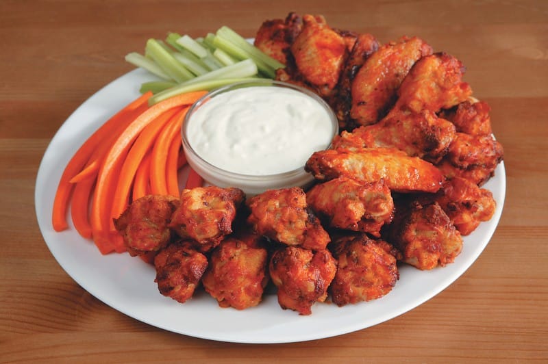 Buffalo Wing Plate with Carrots & Celery Food Picture