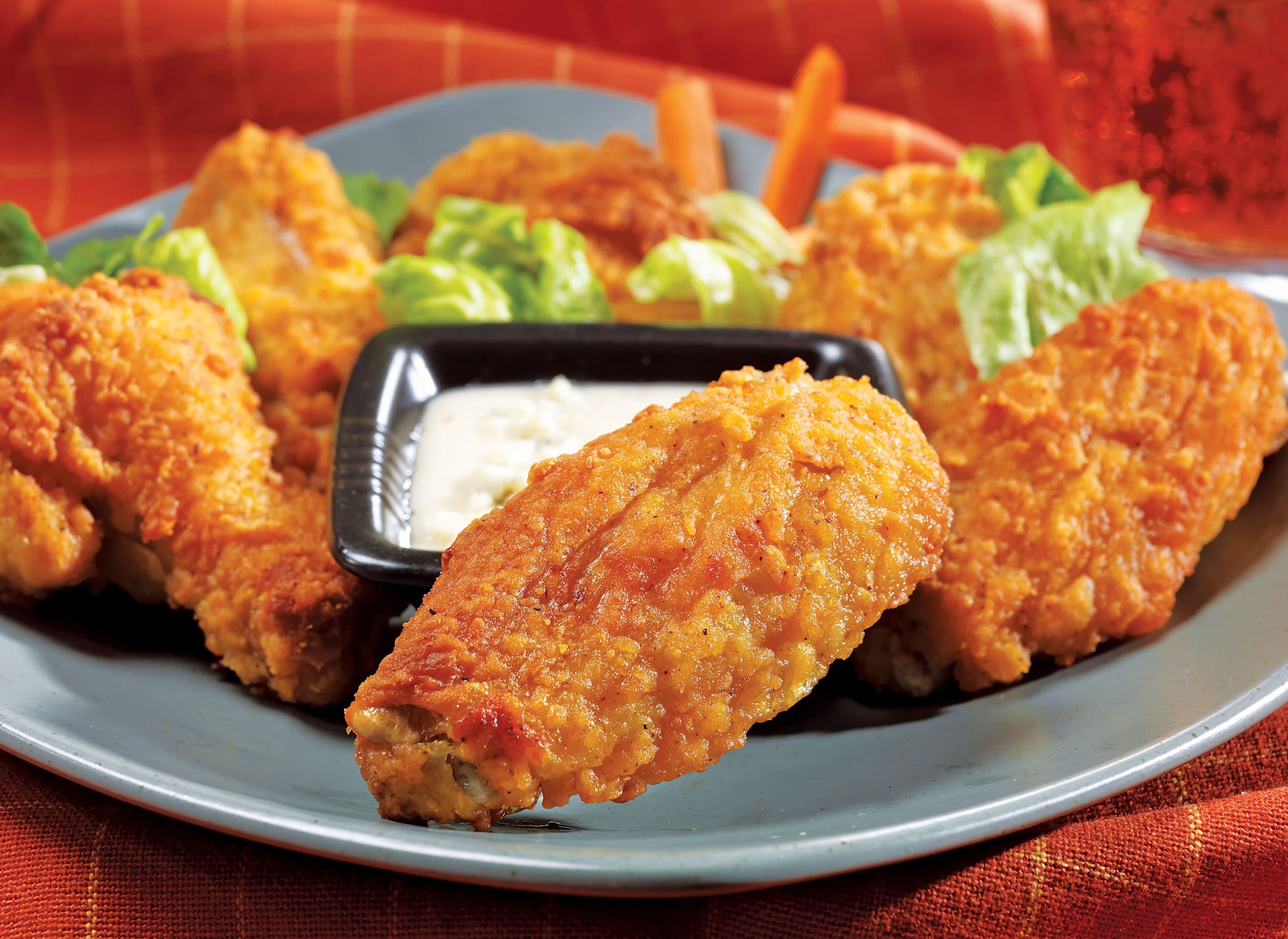 Buffalo Chicken wings with Blue Cheese Dressing Food Picture