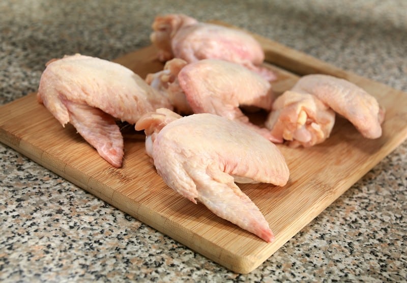 Raw Chicken Wings on Cutting Board Food Picture