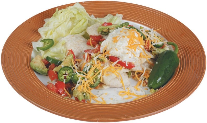 Chimichangas on a Plate with Salad Food Picture