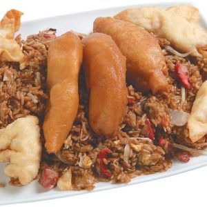 Chinese Chicken and Crab over Rice Food Picture