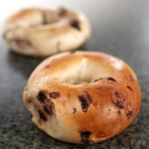 Chocolate Chip Bagels on Table Food Picture