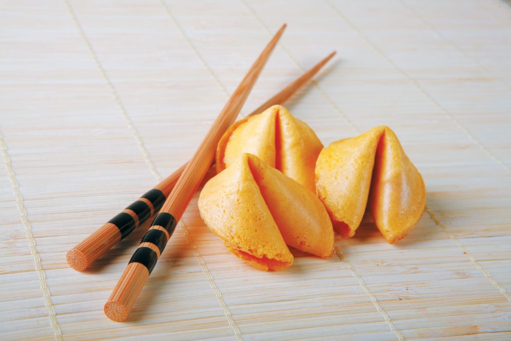 Fortune Cookies with Chopsticks Food Picture