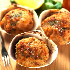 Homemade Stuffed Clam Quahogs in Shells Food Picture