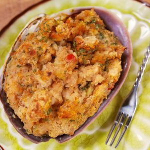 Stuffed Clam on Plate Food Picture