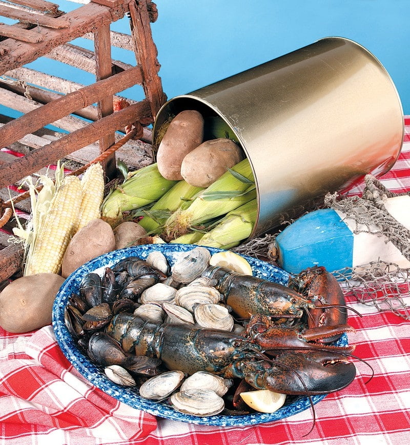 Clambake With Ears Of Corn And Potatoes Food Picture