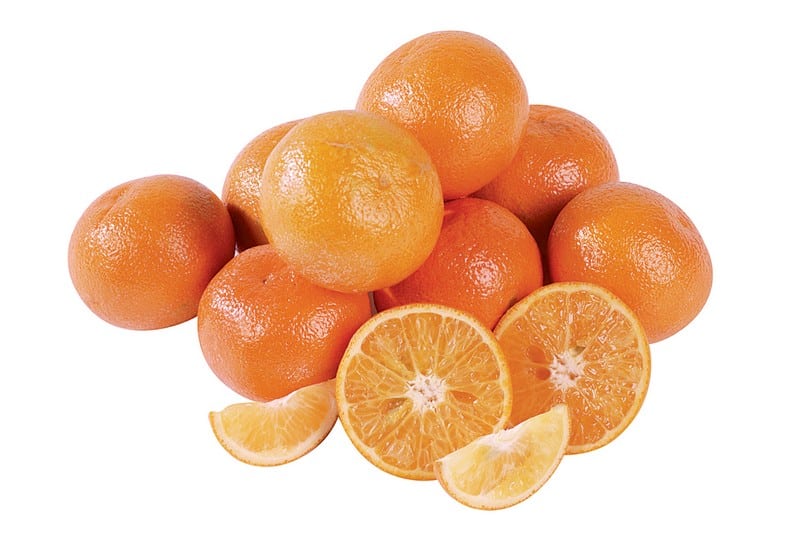 Whole and Sliced Clementines Isolated Food Picture