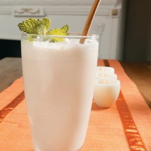 Coconut Milk Drink in Glass Food Picture