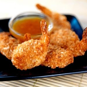 Breaded Coconut Shrimp with Sweet Tangy Dipping Sauce Food Picture