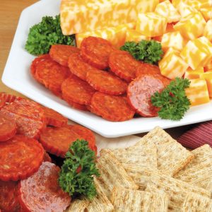 Crackers with Pepperoni and Cheese Food Picture