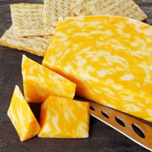 Colby Jack Cheese with Woven Crackers Food Picture