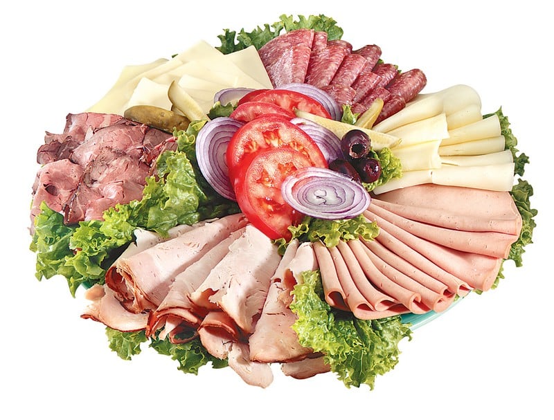 Cold Cut Assortment over Greens Food Picture
