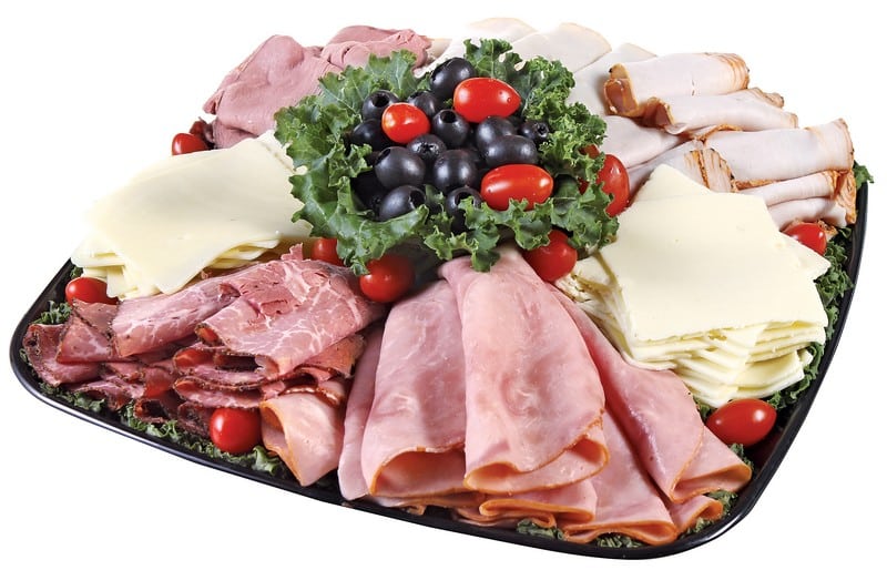 Cold Cut Assortment on Black Tray Food Picture