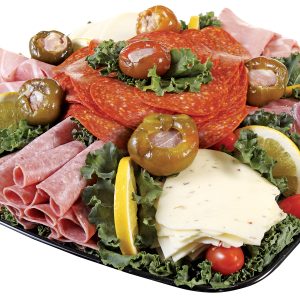 Italian Cold Cut Assortment on Black Tray Food Picture
