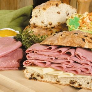 Corned Beef on Soda Bread with Coleslaw Food Picture