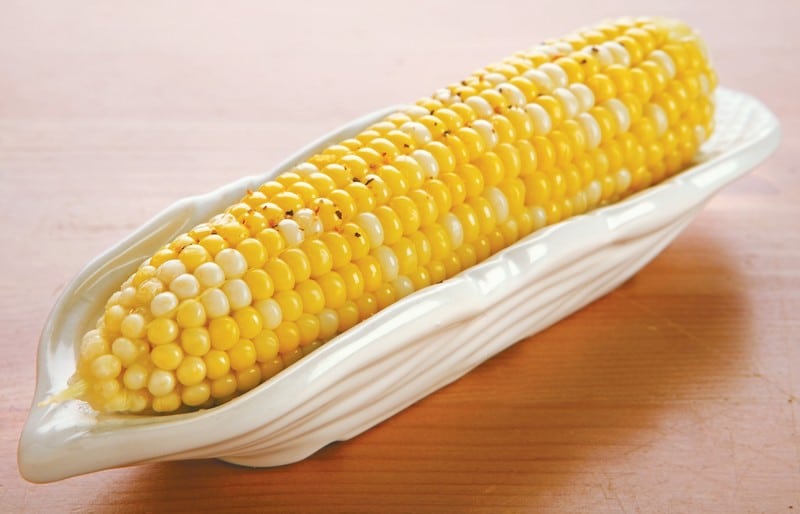 Corn on the cob in white corn dish Food Picture