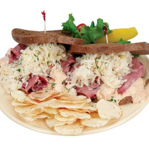Corned Beef Sandwich with Chips Food Picture