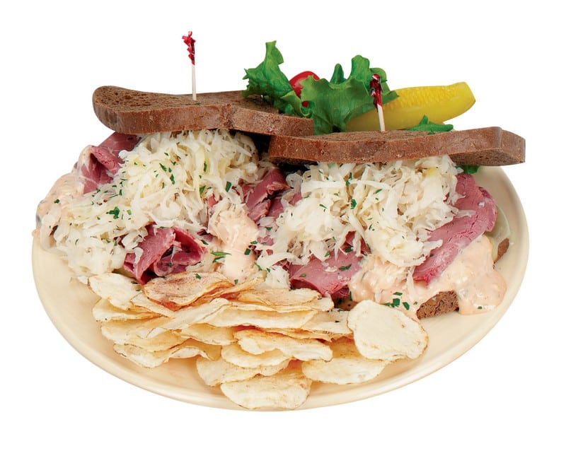Corned Beef Sandwich with Chips Food Picture