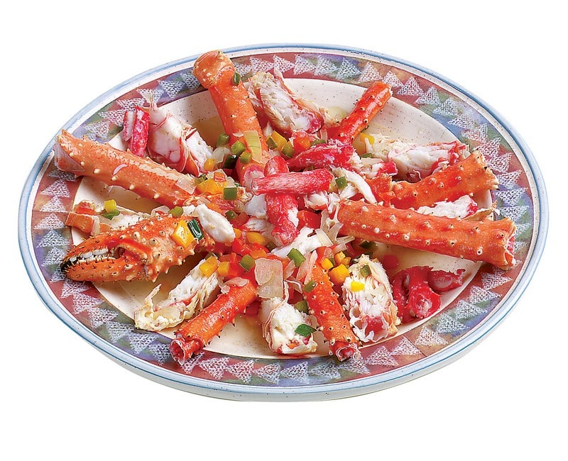 Alaskan King Crab Legs on Decorative Plate Food Picture